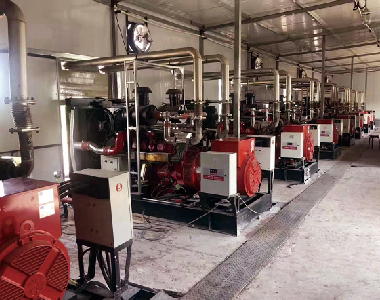陕北中石化天然气发电站项目（斗山配9999js金沙老品牌10台200KW）